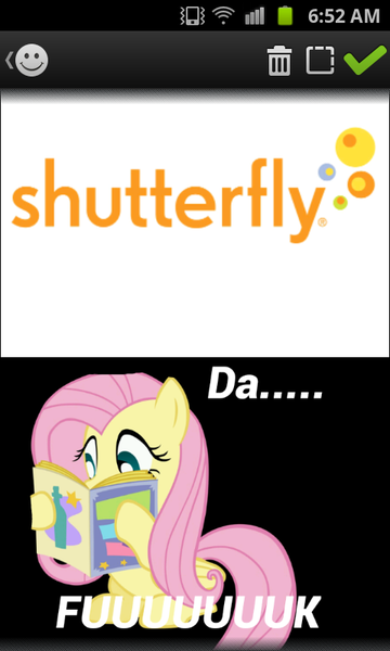 Size: 480x800 | Tagged: safe, derpibooru import, fluttershy, pegasus, pony, female, mare, solo, vulgar