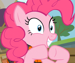 Size: 646x540 | Tagged: safe, derpibooru import, screencap, pinkie pie, earth pony, pony, pinkie apple pie, animated, clapping, clopping, close-up, cute, diapinkes, excited, female, gif, grin, irrational exuberance, lifejacket, mare, smiling, solo, squee, wide eyes