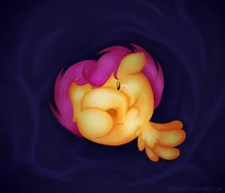 Size: 3500x3000 | Tagged: artist:kelisah, crying, curled up, derpibooru import, fetal position, high res, sad, safe, scootaloo, scootasad, solo