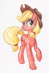 Size: 447x668 | Tagged: applejack, artist:benrusk, derpibooru import, safe, solo, traditional art