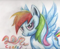 Size: 1136x928 | Tagged: artist:benrusk, derpibooru import, rainbow dash, safe, solo, traditional art