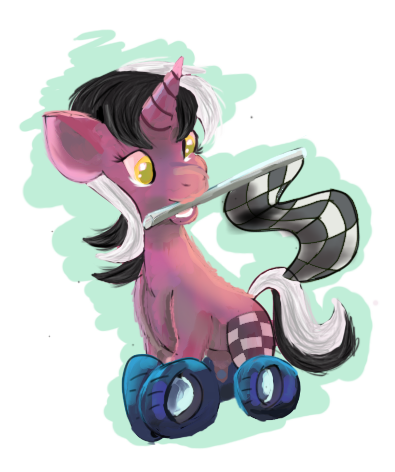 Size: 395x472 | Tagged: artist:owlvortex, derpibooru import, mouth hold, oc, original species, safe, solo, unofficial characters only, wheelpone