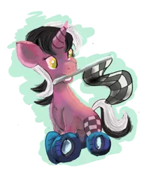 Size: 395x472 | Tagged: artist:owlvortex, derpibooru import, mouth hold, oc, original species, safe, solo, unofficial characters only, wheelpone