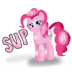 Size: 3000x3000 | Tagged: artist:tabyar04, derpibooru import, high res, pinkie pie, safe, solo, sup