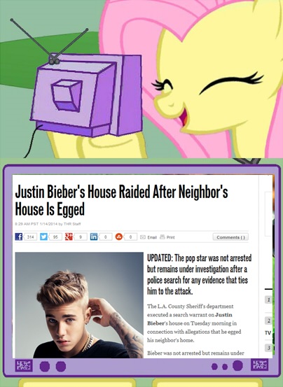 Size: 404x553 | Tagged: safe, derpibooru import, fluttershy, exploitable meme, justin bieber, meme, obligatory pony, tv meme