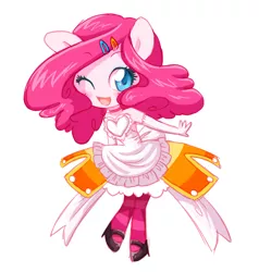 Size: 597x627 | Tagged: safe, artist:miikanism, derpibooru import, pinkie pie, anthro, ambiguous facial structure, solo