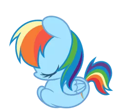 Size: 300x274 | Tagged: safe, artist:miikanism, derpibooru import, rainbow dash, cute, dashabetes, sleeping, solo