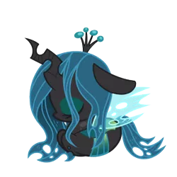 Size: 300x300 | Tagged: artist:miikanism, derpibooru import, queen chrysalis, safe, sleeping, solo