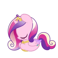 Size: 300x300 | Tagged: artist:miikanism, cute, derpibooru import, eyes closed, hnnng, princess cadance, prone, safe, simple background, sleeping, solo