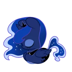 Size: 300x300 | Tagged: artist:miikanism, derpibooru import, princess luna, safe, simple background, sleeping, solo