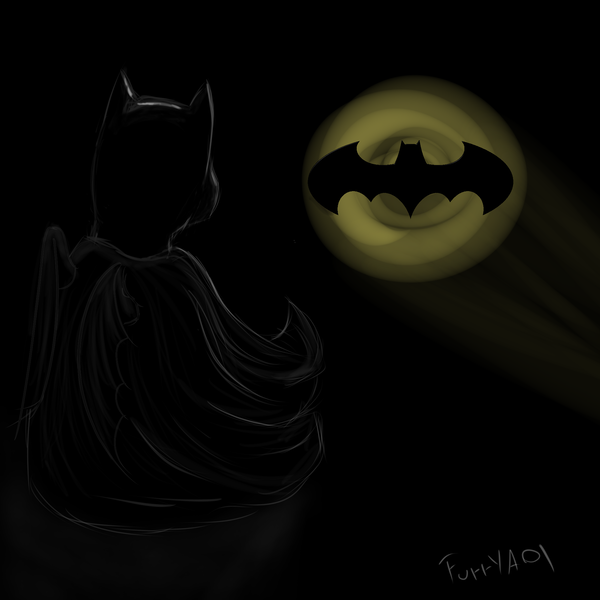 Size: 2000x2000 | Tagged: safe, artist:scouthiro, derpibooru import, ponified, batman, bat signal, black, dc comics, signal, solo