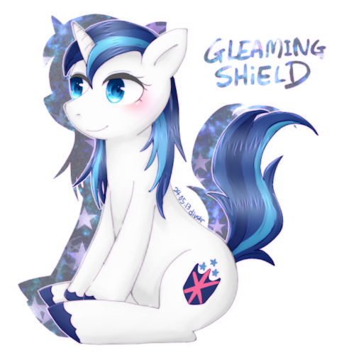 Size: 485x500 | Tagged: artist:divided-s, derpibooru import, gleaming shield, rule 63, safe, shining armor, solo