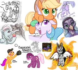 Size: 2000x1800 | Tagged: apple, applejack, artist:deadgirlslikeme, artist:gsphere, artist:lightbulbclouds, baseball, cheerilee, cubist, derpibooru import, fluttershy, lord of the rings, pinkie pie, ponified, pony hat, princess celestia, rainbow dash, safe, sauron, scootaloo, sketch dump, spike, the hobbit, twilight sparkle, vampire fruit bat