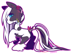 Size: 630x470 | Tagged: safe, artist:zhampy, derpibooru import, oc, unofficial characters only, earth pony, pony, female, mare, solo, tail bow