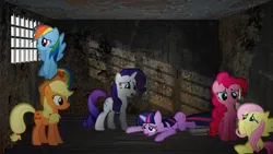 Size: 1920x1080 | Tagged: safe, artist:mr-kennedy92, derpibooru import, applejack, fluttershy, pinkie pie, rainbow dash, rarity, twilight sparkle, bars, cell, image, irl, jail, jpeg, mane six, photo, ponies in real life, prison, prisoner aj, prisoner ft, prisoner pp, prisoner rd, prisoner rr, prisoner ry, prisoner ts, vector