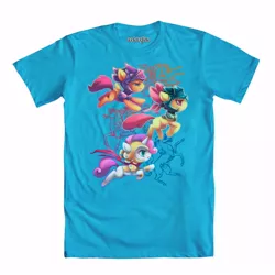 Size: 1000x1000 | Tagged: apple bloom, armor, cape, clothes, cutie mark crusaders, derpibooru import, official, safe, scootaloo, shirt, sweetie belle, t-shirt, welovefine
