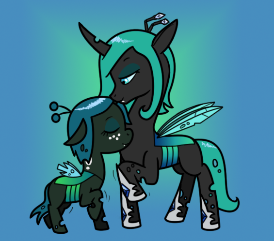 Size: 565x498 | Tagged: artist:syggie, ask, ask-holometa, ask the changeling princess, cute, cutealis, cuteling, derpibooru import, female, filly, filly queen chrysalis, foal, freckles, nymph, oc, princess chrysalis, queen chrysalis, safe, tumblr, younger