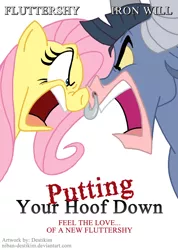 Size: 801x1126 | Tagged: anger management, angry, artist:niban-destikim, derpibooru import, fluttershy, iron will, movie poster, parody, putting your hoof down, safe