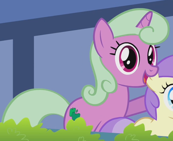 Size: 573x465 | Tagged: safe, derpibooru import, screencap, alula, apple stars, pluto, princess erroria, pony, unicorn, a friend in deed, background pony, cropped, female, mare, open mouth, smile song, solo focus