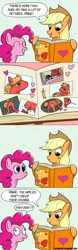 Size: 500x1600 | Tagged: suggestive, artist:peichenphilip, derpibooru import, applejack, big macintosh, pinkie pie, smarty pants, earth pony, pony, pinkie apple pie, comic, derp, incestuish, male, not creepy, photo album, pinkiemac, plot, scene parody, scrapbook, shipping denied, stallion, straight