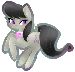 Size: 2600x2517 | Tagged: safe, artist:grandifloru, derpibooru import, octavia melody, earth pony, pony, female, mare, outline, simple background, smiling, solo, transparent background