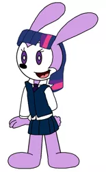 Size: 600x969 | Tagged: artist:ozzyguy, bunnified, bunny sparkle, derpibooru import, oswald the lucky rabbit, rabbit, safe, solo, species swap, style emulation, twilight sparkle