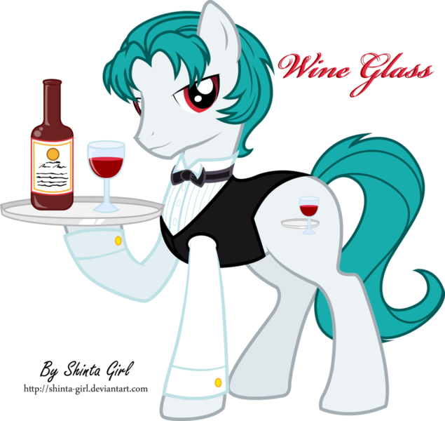 Size: 1024x967 | Tagged: artist:shinta-girl, derpibooru import, oc, safe, solo, unofficial characters only, wine, wine glass