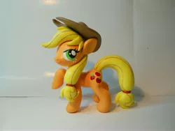 Size: 4320x3240 | Tagged: safe, artist:earthenpony, derpibooru import, applejack, raised hoof, sculpture, solo