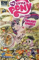 Size: 992x1521 | Tagged: artist:sararichard, autograph, cover, derpibooru import, idw, safe, tara strong, twilight sparkle