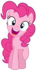 Size: 4000x7665 | Tagged: absurd resolution, artist:masem, cute, derpibooru import, diapinkes, head tilt, looking at you, open mouth, pinkie apple pie, pinkie pie, raised hoof, safe, simple background, smiling, solo, .svg available, transparent background, vector