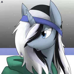 Size: 800x800 | Tagged: safe, artist:cymek, derpibooru import, oc, oc:taylorpone, unofficial characters only, pony, unicorn, beanie, clothes, hat, hoodie, snow, solo