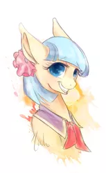 Size: 523x857 | Tagged: safe, artist:akita48, derpibooru import, coco pommel, smiling, solo