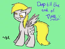 Size: 1600x1200 | Tagged: safe, artist:shinyrai, derpibooru import, derpy hooves, pegasus, pony, rainbow falls, female, grin, mare, solo