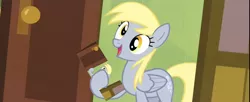 Size: 1920x781 | Tagged: safe, derpibooru import, edit, screencap, derpy hooves, pegasus, pony, rainbow falls, exploitable meme, female, mare, meme, recursion, solo, we need to go deeper