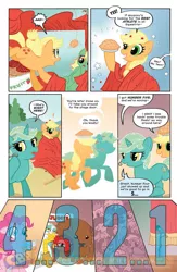 Size: 900x1384 | Tagged: safe, artist:carla speed mcneil, derpibooru import, idw, applejack, big angie, pinkie pie, vermouth roux, spoiler:comic, spoiler:comicff01, bindi, idw advertisement, preview