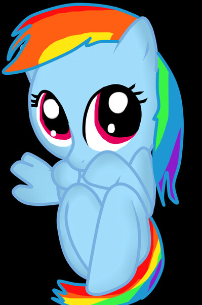 Size: 729x1096 | Tagged: safe, artist:taybar04, derpibooru import, rainbow dash, cute, dashabetes, solo