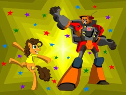 Size: 2100x1600 | Tagged: artist:koopa-master, cheese sandwich, derpibooru import, pinkie pride, safe, transformers, transformers animated, voice actor joke, weird al yankovic, wreck-gar