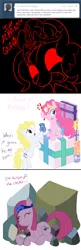 Size: 673x2071 | Tagged: safe, artist:lowhitney, derpibooru import, pinkie pie, surprise, ask tripie, g1, g1 to g4, generation leap, tumblr