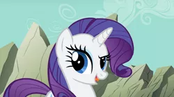 Size: 1054x592 | Tagged: safe, derpibooru import, screencap, rarity, pony, unicorn, a dog and pony show, dreamworks face, female, mare, raised eyebrow, smugity, solo