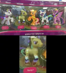 Size: 688x752 | Tagged: safe, derpibooru import, official, applejack, doctor whooves, rarity, time turner, twilight sparkle, twilight sparkle (alicorn), vinyl scratch, alicorn, pony, fail, female, mare, rainbow power, rainbow power-ified, toy, you had one job