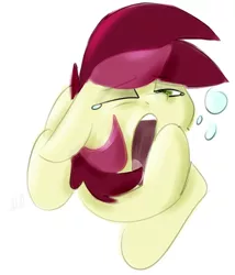 Size: 592x690 | Tagged: safe, artist:choop, derpibooru import, roseluck, solo, tired, yawn