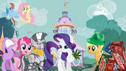 Size: 1920x1080 | Tagged: applejack, carousel boutique, crying, derpibooru import, doritos, drugs, fluttershy, mane six, marijuana, monopoly, mountain dew, pinkie pie, rainbow dash, rarity, safe, twilight sparkle, wallpaper, zebra, zecora