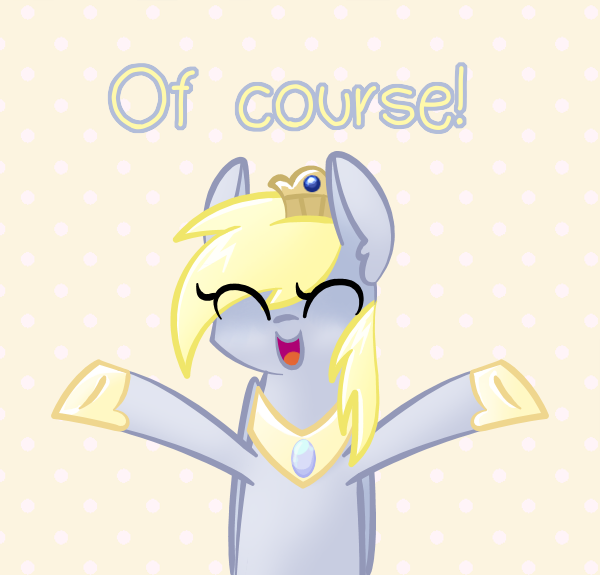 Size: 600x575 | Tagged: safe, artist:nyanpegasus, derpibooru import, derpy hooves, pegasus, pony, ask princess derpy, female, mare, princess derpy, solo