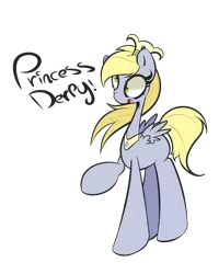 Size: 1280x1600 | Tagged: safe, artist:turtlefarminguy, derpibooru import, derpy hooves, pegasus, pony, female, mare, princess derpy, solo