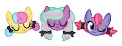 Size: 1700x650 | Tagged: safe, artist:ivyhaze, derpibooru import, oc, unofficial characters only, pony, adoptable, female, floating head, mare, pigtails, tongue out, wink