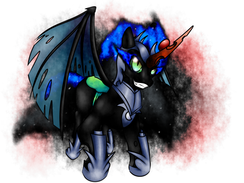 Size: 1600x1200 | Tagged: artist:shadowsn25, derpibooru import, fusion, king sombra, nightmare moon, queen chrysalis, safe, solo