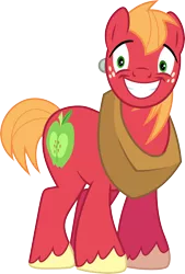 Size: 4733x7000 | Tagged: safe, artist:chainchomp2, derpibooru import, big macintosh, earth pony, pony, pinkie apple pie, absurd resolution, face, male, simple background, smiling, solo, stallion, transparent background, vector