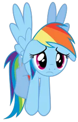 Size: 4000x6261 | Tagged: absurd resolution, artist:masem, derpibooru import, rainbow dash, rainbow falls, sad, safe, simple background, solo, transparent background, vector