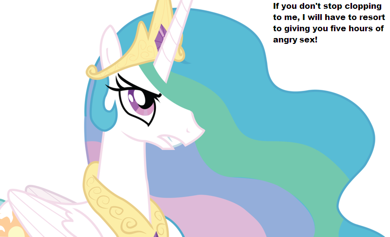 Size: 800x486 | Tagged: angry, angry sex, artist:sonicbreakbeat, bronybait, derpibooru import, meme, princess celestia, questionable, solo