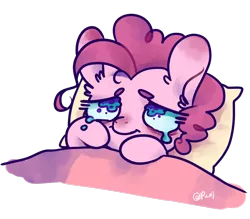 Size: 800x700 | Tagged: artist:dannie, bed, crying, derpibooru import, pinkie pie, safe, solo